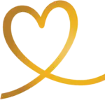 stylized gold heart