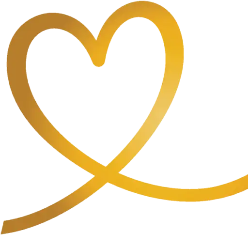 stylized gold heart